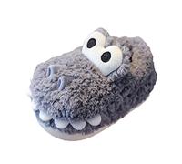 Generisch Pantofole 27 largo cotone pantofole carino capelli pantofole casa calda per bambini scarpe di cotone pantofole invernali 32 fuoco, grigio., 26 EU