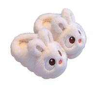 Generisch Pantofole Baby Children Boys Girls Winter Slippers Anti Indoor Shoes Big Kids Adult Cotton Slippers, bianco, 25 EU