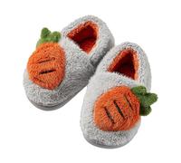 Generisch Pantofole calde da ragazza, pantofole leggere, antiscivolo, con suola profilata, morbida pelliccia interna, grigio., 42 EU