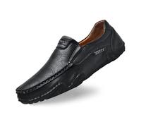 Generisch Pantofole casual da uomo, comode scarpe per tutti i giorni con jeans, scarpe piatte per ogni stagione, compagno ideale per il tempo libero per giornate rilassanti, Nero , 46 EU