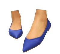 Generisch Pantofole comode e a punta per l'estate, scarpe piatte con suola morbida, ideali per guidare, fare passeggiate, leggere, traspiranti, facili da usare., Blu, 41 EU