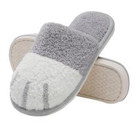 Generisch Pantofole comode unisex invernali da uomo e da donna, in cotone caldo, per la casa, antiscivolo, carine, con caricatura, scarpe piatte in cotone per ragazze, ospiti, per interni ed esterni