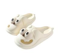 Generisch Pantofole con cane grande, divertenti pantofole EVA con testa del pacchetto cartoni animati, pantofole carine con cane cartoni animati, suola morbida spessa, sandali comodi, bianco, 40 EU