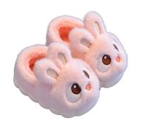 Generisch Pantofole con suola chiara, per bambini, invernali, antiscivolo, per interni, per adulti, in cotone, 27, Colore: rosa., 35 EU