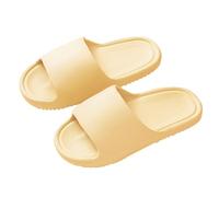 Generisch Pantofole da bagno da donna e uomo, originali, da donna, super morbide, estive, unisex, antiscivolo, leggere, per interni ed esterni, giallo., 38