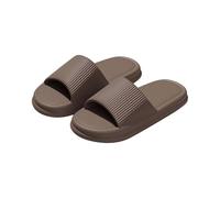 Generisch Pantofole da bagno da uomo e donna, leggere, comode, comode, con piedi larghi, per camminare, per la casa, basse, aperte, leggere, estive, marrone, 36 EU