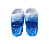 Generisch Pantofole da bambina per neonati, con punta aperta, con suola spessa, pantofole per la casa, scarpe per bambini, sandali morbidi da donna, semplici da principessa, unisex, Blu, 28/29 EU