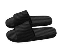 Generisch Pantofole da doccia da donna, antiscivolo, da donna e da uomo, per interni ed esterni, da spiaggia, ad asciugatura rapida, estive, in tinta unita, Nero , 39 EU