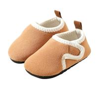 Generisch Pantofole da donna 39 ragazzi in cotone Comfy House Slippers Bedroom Slippers Winter Warm Indoor Shoes Baby Girl, marrone, 32 EU