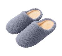 Generisch Pantofole da donna autunno/inverno muto, fondo morbido, comode, in peluche, calde, antiscivolo, per il tempo libero, per la casa e gli interni, grigio., 41 EU
