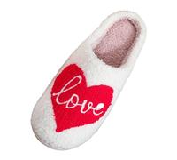 Generisch Pantofole da donna con fodera in peluche per le giornate fredde, morbide scarpe invernali in coppia per interni, pantofole in morbido cotone con suola antiscivolo, compagne ideali per serate