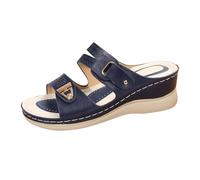 Generisch Pantofole da donna con plateau comode ed eleganti pantofole estive alla moda, con plateau e piedi larghi, sandali ortopedici, Blu marino, 42 EU