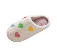 Generisch Pantofole da donna con simpatiche caricature, in peluche, con suola spessa, morbide, comode, antiscivolo, per interni, per il tempo libero, per la casa, l'inverno, E A., 37 EU
