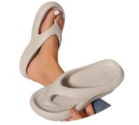 Generisch Pantofole da donna con suola spessa per il relax estivo, ideali per la spiaggia, il tempo libero all'aperto, comode scarpe piatte per l'uso quotidiano, ariose, perfette per le giornate calde