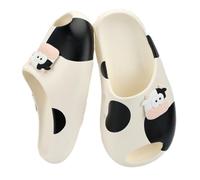 Generisch Pantofole da donna Cute Cow non slip Quick-Dry Bath Slippers, leggeri EVA Comfort Thick Sole, bianco, 40/41 EU