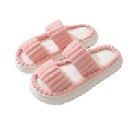 Generisch Pantofole da donna e uomo, alla moda, con punta aperta, soffici, suola spessa, comode, antiscivolo, in memory foam, unisex, adatte per coppie, Colore: rosa., 44 EU