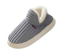 Generisch Pantofole da donna e uomo, invernali, calde, chiuse, in peluche, morbide, moderne, comode, eleganti e antiscivolo, in memory foam foderate, 4 A, 45 EU