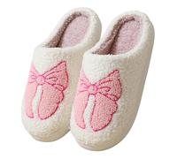 Generisch Pantofole da donna graziose caricature antiscivolo, suola morbida, pantofole invernali, comode e calde, in peluche, per il tempo libero, per la casa, per il tempo libero, in feltro, Colore