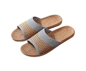 Generisch Pantofole da donna in bambù, da donna, estive, 42, larghe, H in tessuto di bambù, casual, estive, aperte, piatti, ad asciugatura rapida, per attività all'aperto, Nero , 44 EU