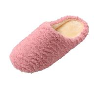 Generisch Pantofole da donna in peluche, da donna, invernali, chiuse, morbide, mute, per la casa, per coppia d'amore, antiscivolo, comode pantofole in feltro, Colore: rosa., 38 EU