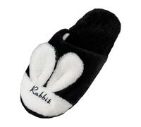 Generisch Pantofole da donna in peluche dolce e caldo, per interni, per il tempo libero, per la casa, l'inverno, in feltro, 2 nero., 37 EU