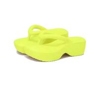 Generisch Pantofole da donna invernali con plateau e infradito da donna con supporto per l'arco del piede, casual e confortevole con zeppa, sandali estivi da spiaggia, infradito, verde, 41 EU