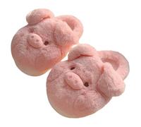 Generisch Pantofole da donna invernali morbide pantofole con design riccio per l'inverno a casa accoglienti e calde per comfort, Colore: rosa., 41 EU