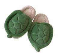 Generisch Pantofole da donna invernali morbide pantofole con design riccio per l'inverno a casa accoglienti e calde per comfort, verde, 41 EU