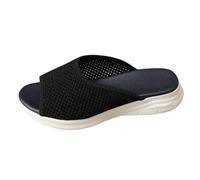 Generisch Pantofole da donna per il comfort quotidiano durante le gite ricreative e le vacanze al mare.Con punta aperta, struttura a rete e fori traspiranti, perfette per l'estate. 135, Nero , 42 EU