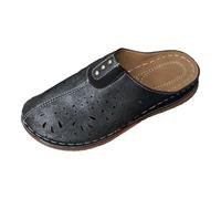Generisch Pantofole da donna per passeggiate all'aperto, tempo libero ed eventi. Design semplice a slittamento del tallone per il comfort quotidiano., Nero , 37 EU