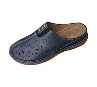 Generisch Pantofole da donna per passeggiate all'aperto, tempo libero ed eventi. Design semplice a slittamento del tallone per il comfort quotidiano., Blu marino, 39 EU