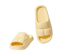 Generisch Pantofole da donna per uomo e da bagno, da uomo, leggere, da viaggio, piatte, da pesca, da doccia, con suola solida, morbidi scivoli, impermeabili, giallo., 40 EU