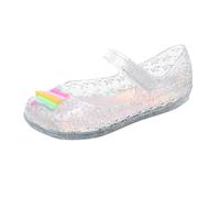 Generisch Pantofole da principessa Jelly Mary Jane, per feste di danza, cosplay, per bambini, comode suola morbida antiscivolo, bianco, 30 EU