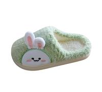 Generisch Pantofole da ragazza alla moda per le fredde giornate invernali con simpatico design a caricatura 3D per la cameretta dei bambini comfort, verde, 28.5 EU