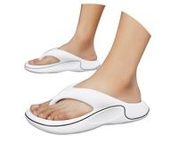 Generisch Pantofole da uomo, comode infradito da uomo, pantofole per il tempo libero, passeggiate in spiaggia, sandali estivi con suola morbida, supporto per l'arco del piede, scarpe leggere, bianco