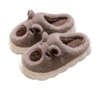 Generisch Pantofole da uomo con motivo Kapibara, suola spessa e calda, comode scarpe invernali per coppie da infilare, caffè, 42 EU