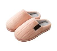 Generisch Pantofole da uomo e da donna, foderate in peluche, in memory foam, calde, invernali, antiscivolo, unisex, comode, adatte per coppie, taglie 36-48, Colore: rosa., 38 EU