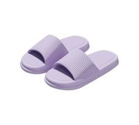 Generisch Pantofole da uomo estive - ciabatte da bagno leggere, morbide ciabatte da bagno slip-on traspiranti, antiscivolo, senza rumore, tinta unita, Lilla 3, 38 EU