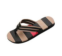 Generisch Pantofole da uomo Flip Flop Pantofole da bagno, antiscivolo, da spiaggia, eleganti, ad asciugatura rapida, per attività all'aperto, leggere, da bagno, Nero , 43 EU