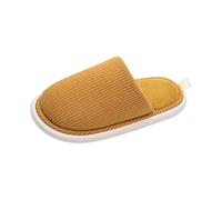 Generisch Pantofole da uomo, invernali, calde, da donna, unisex, antiscivolo, in feltro, per coppie, comode, giallo., 39 EU