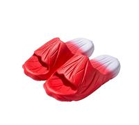 Generisch Pantofole divertenti dal design giocoso con testa di cavolo, comode pantofole da bagno con suola spessa e design vegetale, pantofole originali per la casa e il tempo libero, Stile Z03 rosso