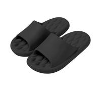 Generisch Pantofole estive da uomo, scarpe da bagno, antiscivolo, morbidi plantari, traspiranti, comode, per il tempo libero, Nero , 45 EU