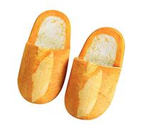 Generisch Pantofole in feltro, da donna, per pane, in cotone, calde e morbide, per adulti, invernali, casa, da donna, giallo., Medium