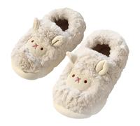 Generisch Pantofole invernali morbide pantofole in pile per interni esterni.Morbide, comode, calde piatte per infilarsi dentro.Suola resistente per tutto il giorno, bianco, 38 EU