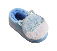 Generisch Pantofole invernali per bambini, con morbida fodera in pile, traspiranti e comode, morbide e calde, super morbide, per bambini, Blu, 24 EU