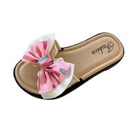 Generisch Pantofole per bambini alla moda con design a farfalla esagerato come graziose ciabatte da spiaggia per un comfort morbido, Colore: rosa., 27 EU