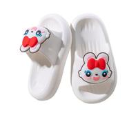 Generisch Pantofole per bambini e bambine, in morbida EVA, per interni ed esterni, con stampa di conigli, scarpe da ginnastica per bambini, comode, leggere, estive, casual, bianco, 28 EU