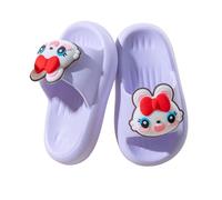Generisch Pantofole per bambini e bambine, in morbida EVA, per interni ed esterni, con stampa di conigli, scarpe da ginnastica per bambini, comode, leggere, estive, casual, Lilla, 28 EU