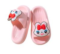 Generisch Pantofole per bambini e bambine, in morbida EVA, per interni ed esterni, con stampa di conigli, scarpe da ginnastica per bambini, comode, leggere, estive, casual, Colore: rosa., 28 EU