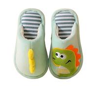 Generisch Pantofole per bambini in cotone, con 30 ciabatte da bagno Kawaii, antiscivolo, per bambini, per interni ed esterni, leggere, 5-13 anni, Verde menta, 30